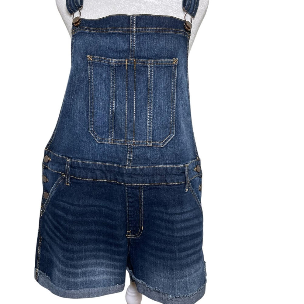 NOBO Women’s Relaxed Fit Dark Blue Denim Short Overalls Romper Shortalls Size XL